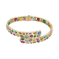 Pulsera aro circonias colores 14K