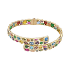 Pulsera aro circonias colores 14K