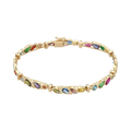 Pulsera circonias colores 14K