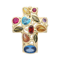Cruz circonias colores 14K