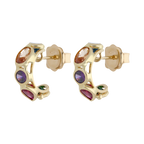Arracadas circonias colores 14K
