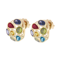 Aretes circonias colores 14K