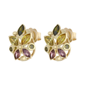 Aretes circonias colores 14K