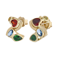 Aretes circonias colores 14K