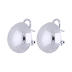 Aretes lisos boton 14K