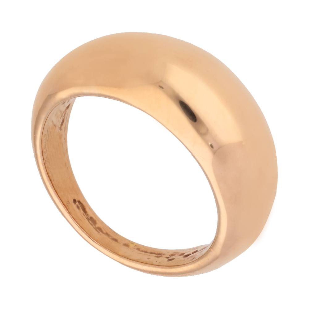Anillo cabuchón hueco 14K