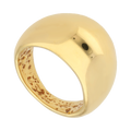 Anillo cabuchón grande hueco 14K