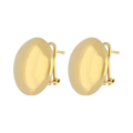 Aretes lisos boton 14K