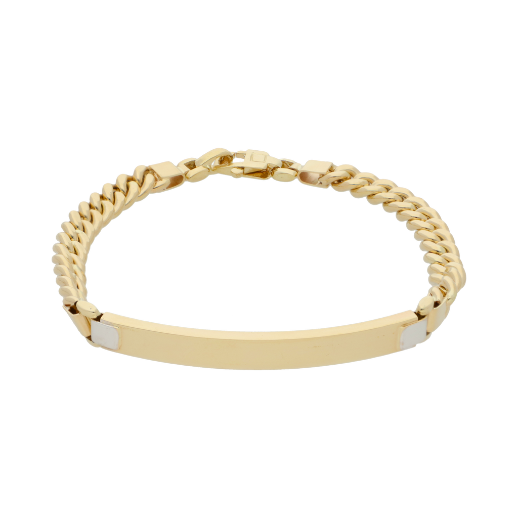 Esclava barra bicolor 14K