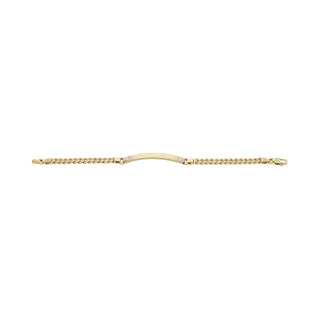 Esclava barra bicolor 14K