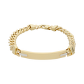 Esclava barra bicolor 14K