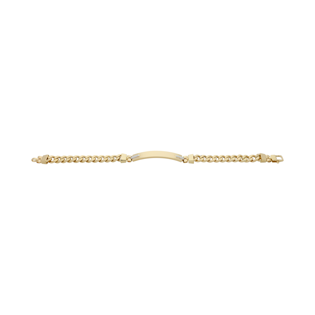 Esclava barra bicolor 14K