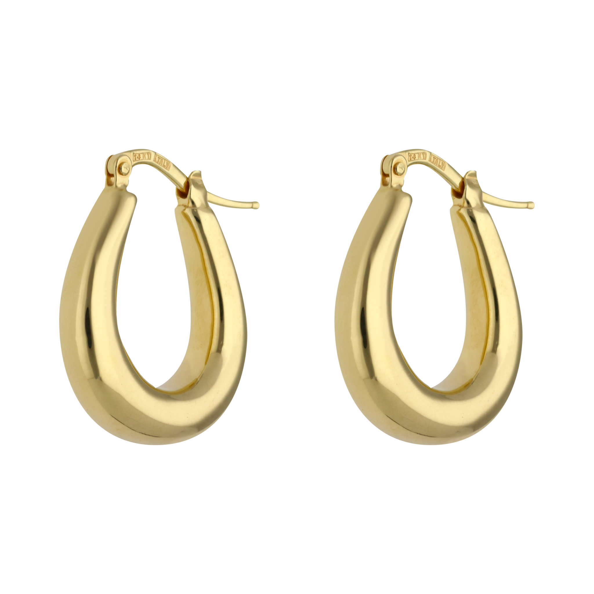 Arracadas huecas 14K