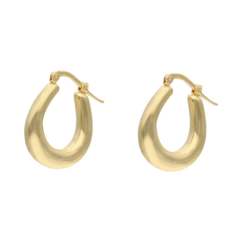 Arracadas huecas 14K