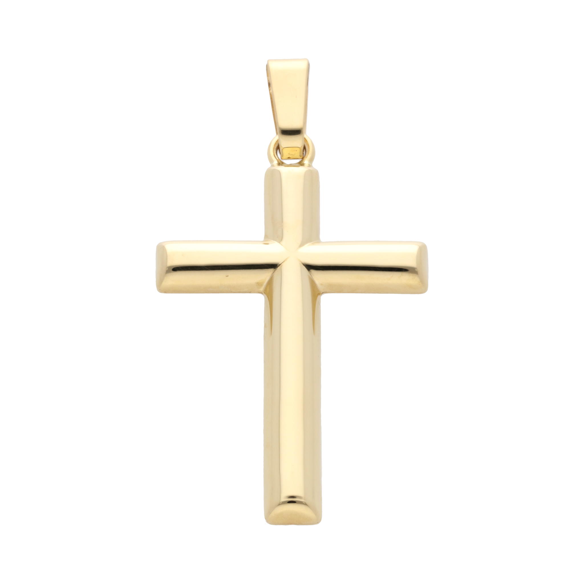 Cruz larga lisa 14K