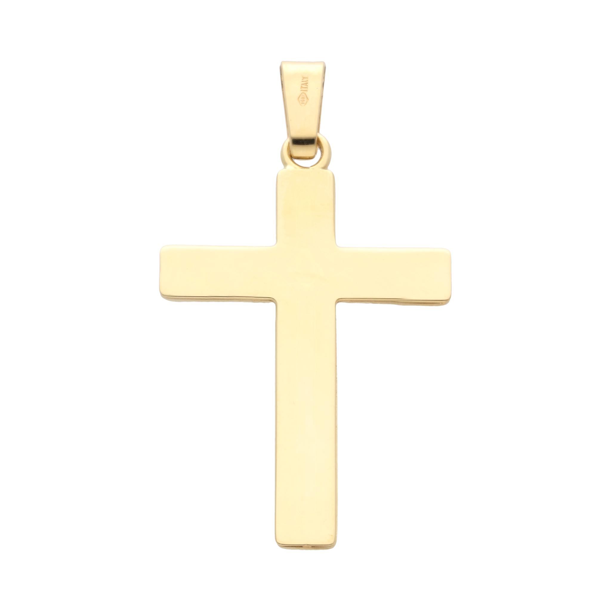Cruz larga lisa 14K