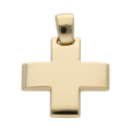 Cruz solida oro amarillo 14K