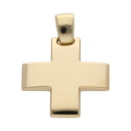 Cruz solida oro amarillo 14K