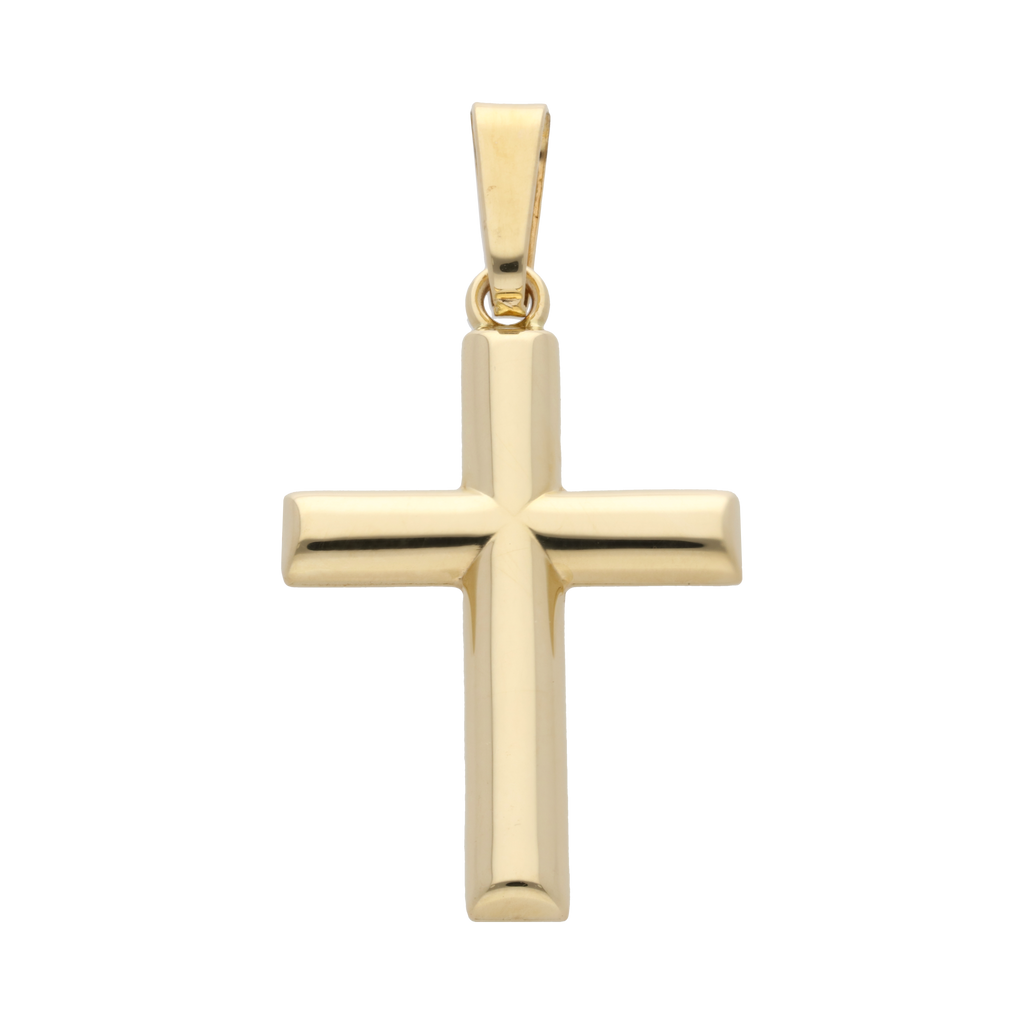 Cruz larga lisa 14K