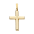 Cruz larga lisa 14K