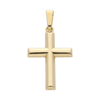 Cruz larga lisa 14K
