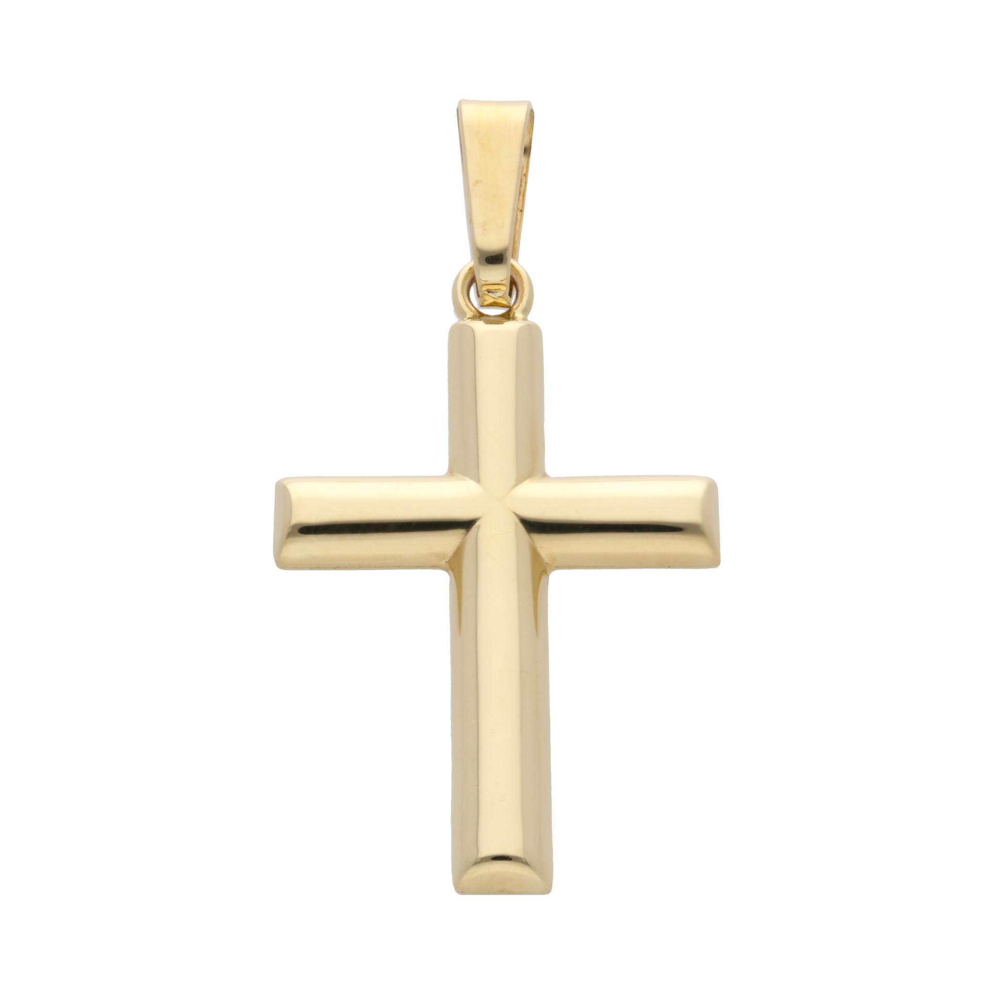 Cruz larga lisa 14K