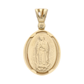 Medalla oval Guadalupe 14K