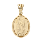 Medalla oval Guadalupe 14K