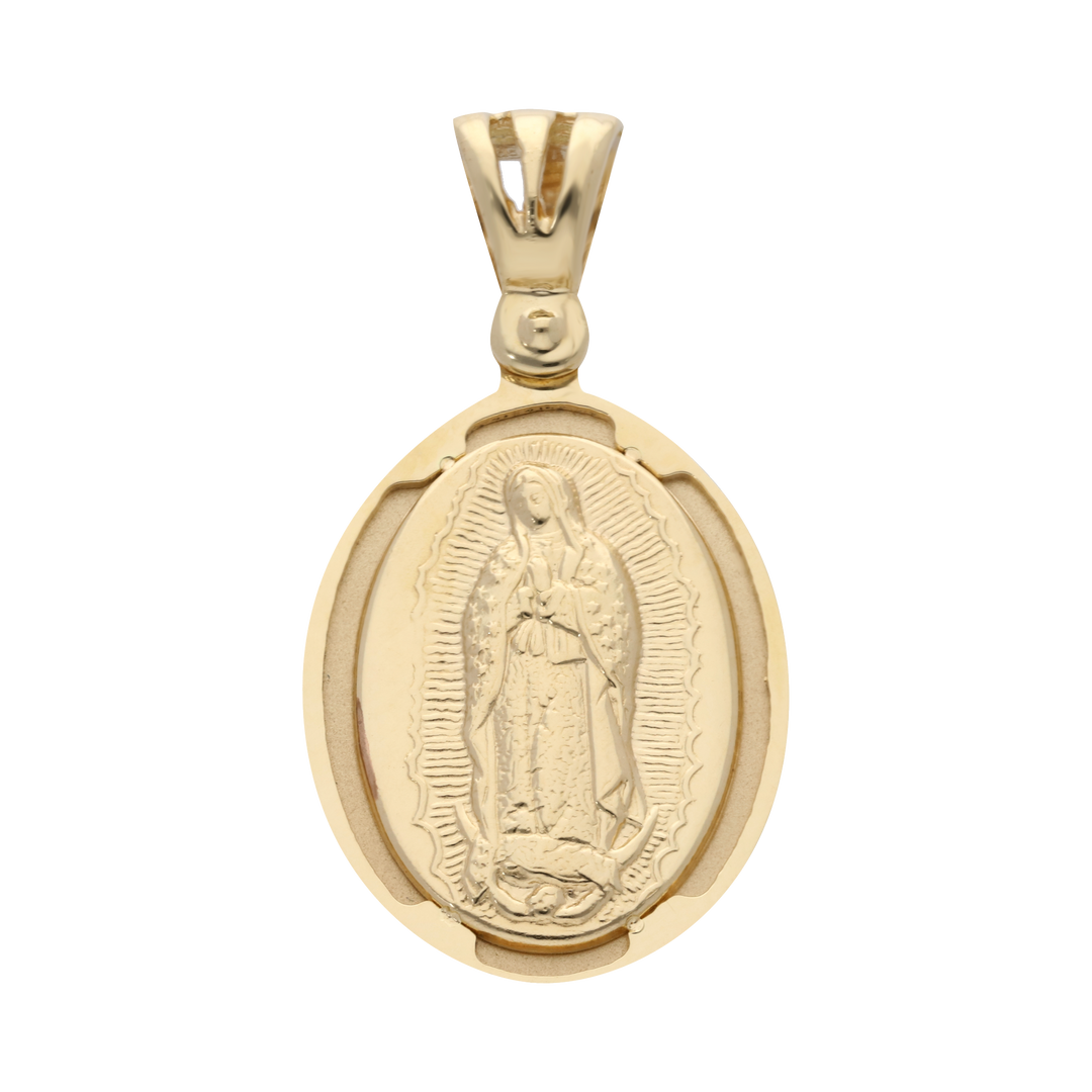 Medalla oval Guadalupe 14K