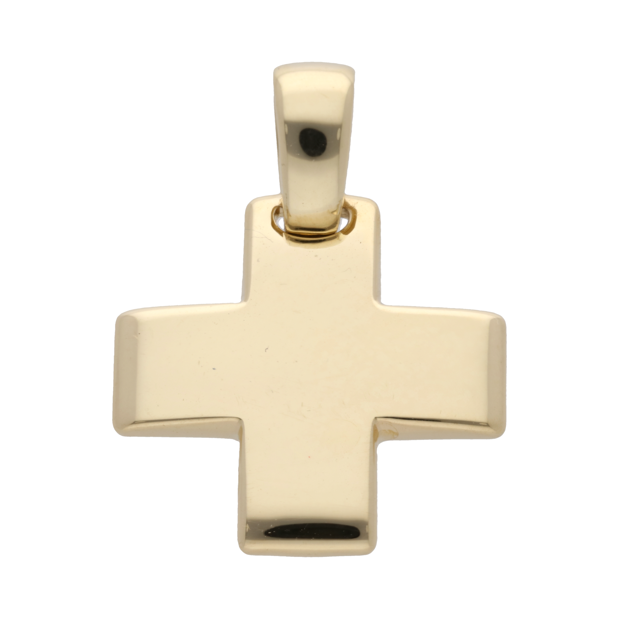 Cruz solida oro amarillo 14K