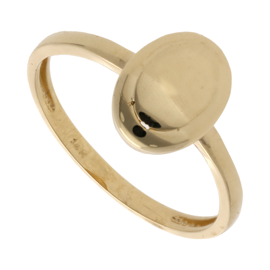 Anillo oval 14K