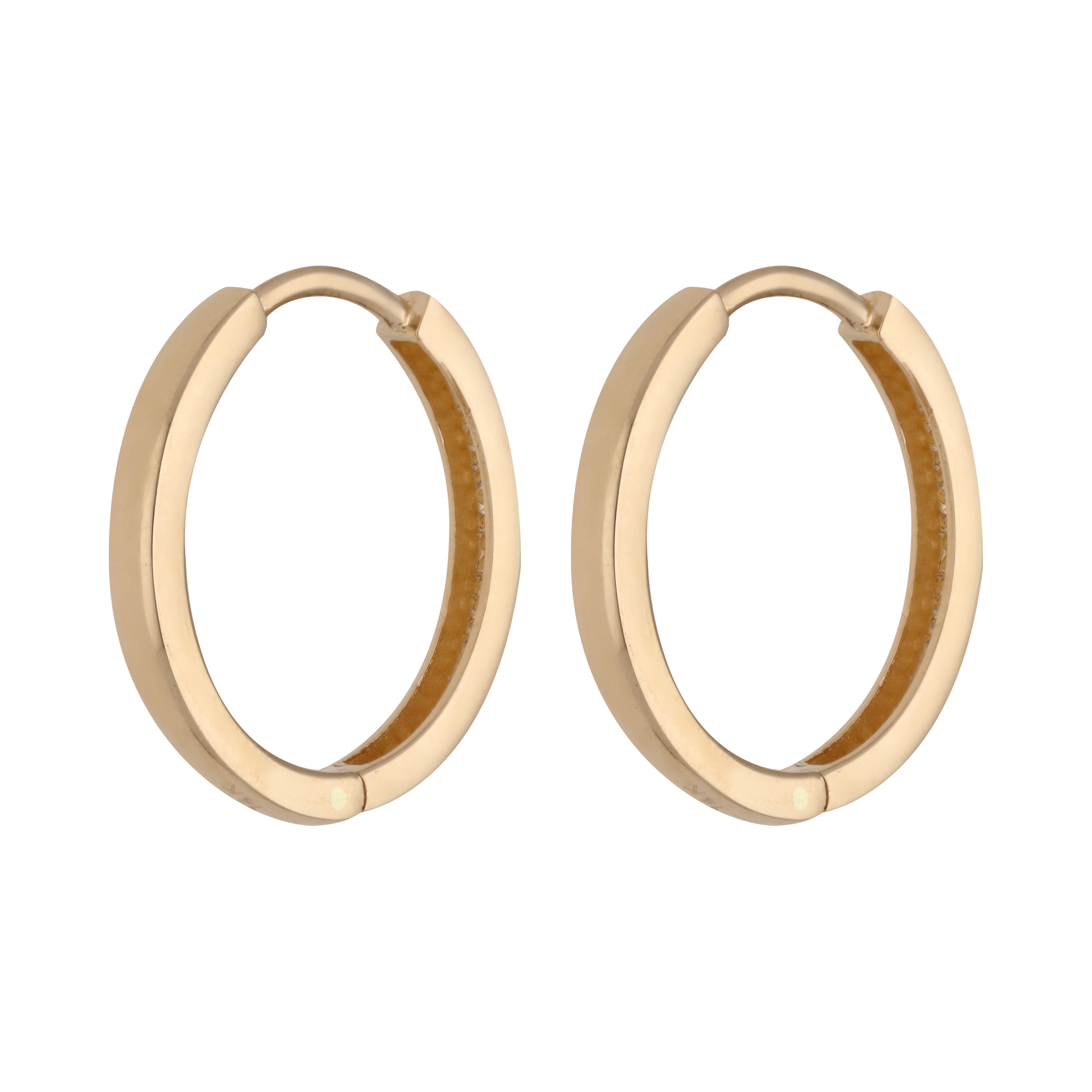 Arracadas lisas 14K