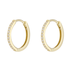 Arracadas oro amarillo 14K circonias