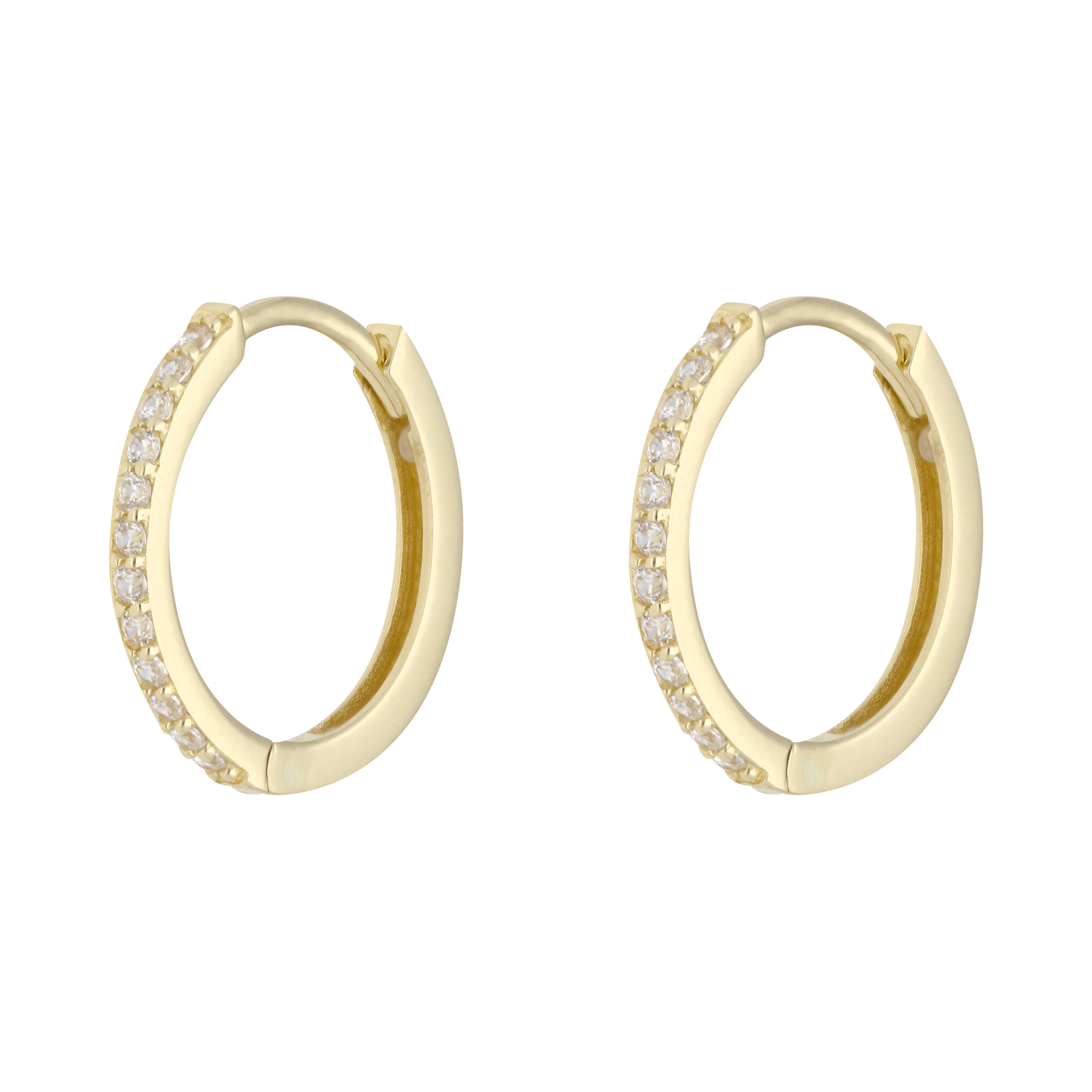 Arracadas oro amarillo 14K circonias
