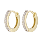 Arracadas oro amarillo 14K circonias