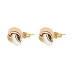 Broquel nudo tricolor 14K