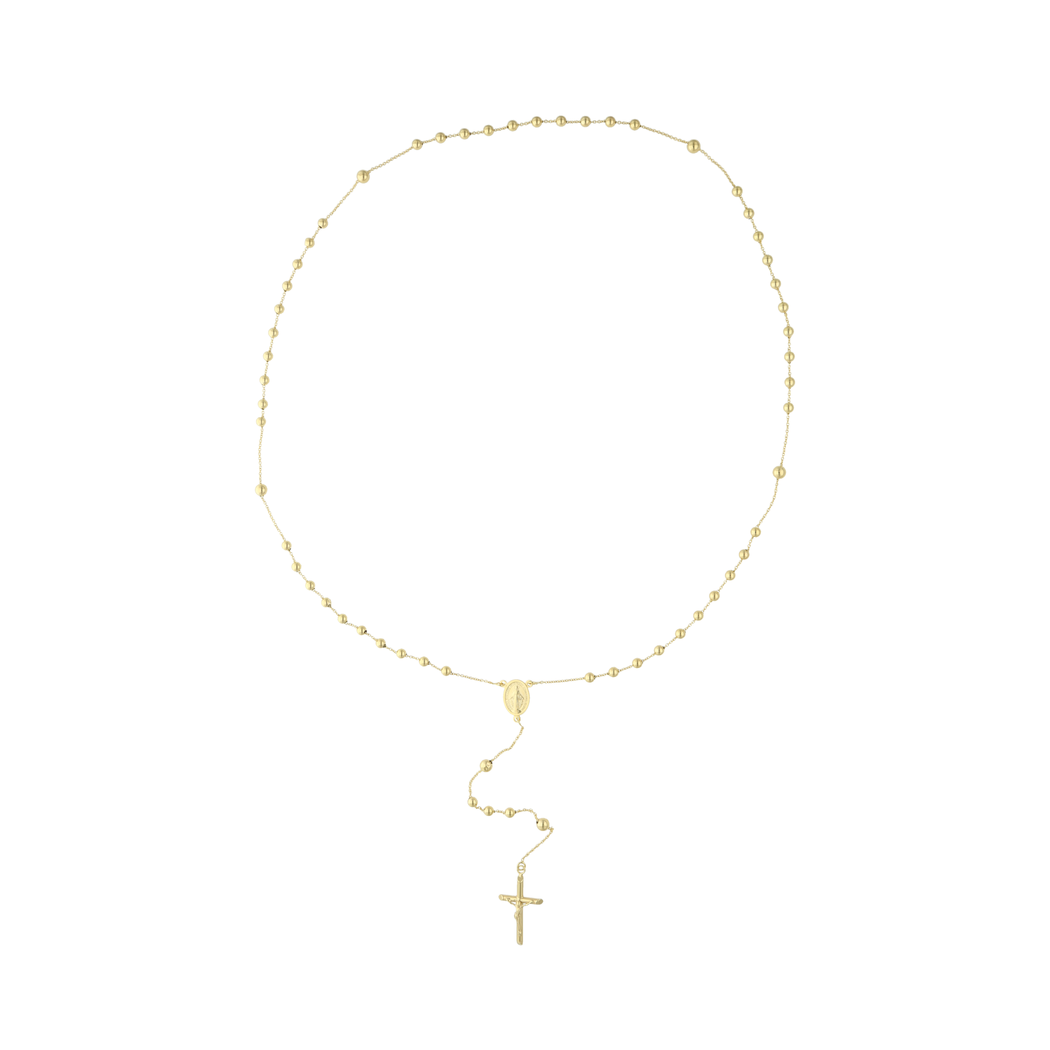 Rosario hueco 14K