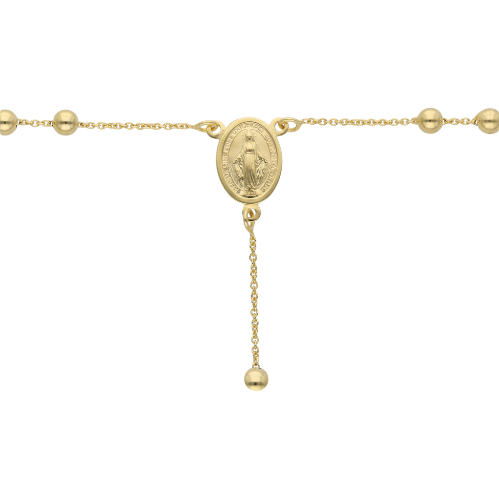 Rosario hueco 14K