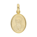 Medalla oval busto Guadalupe 14K
