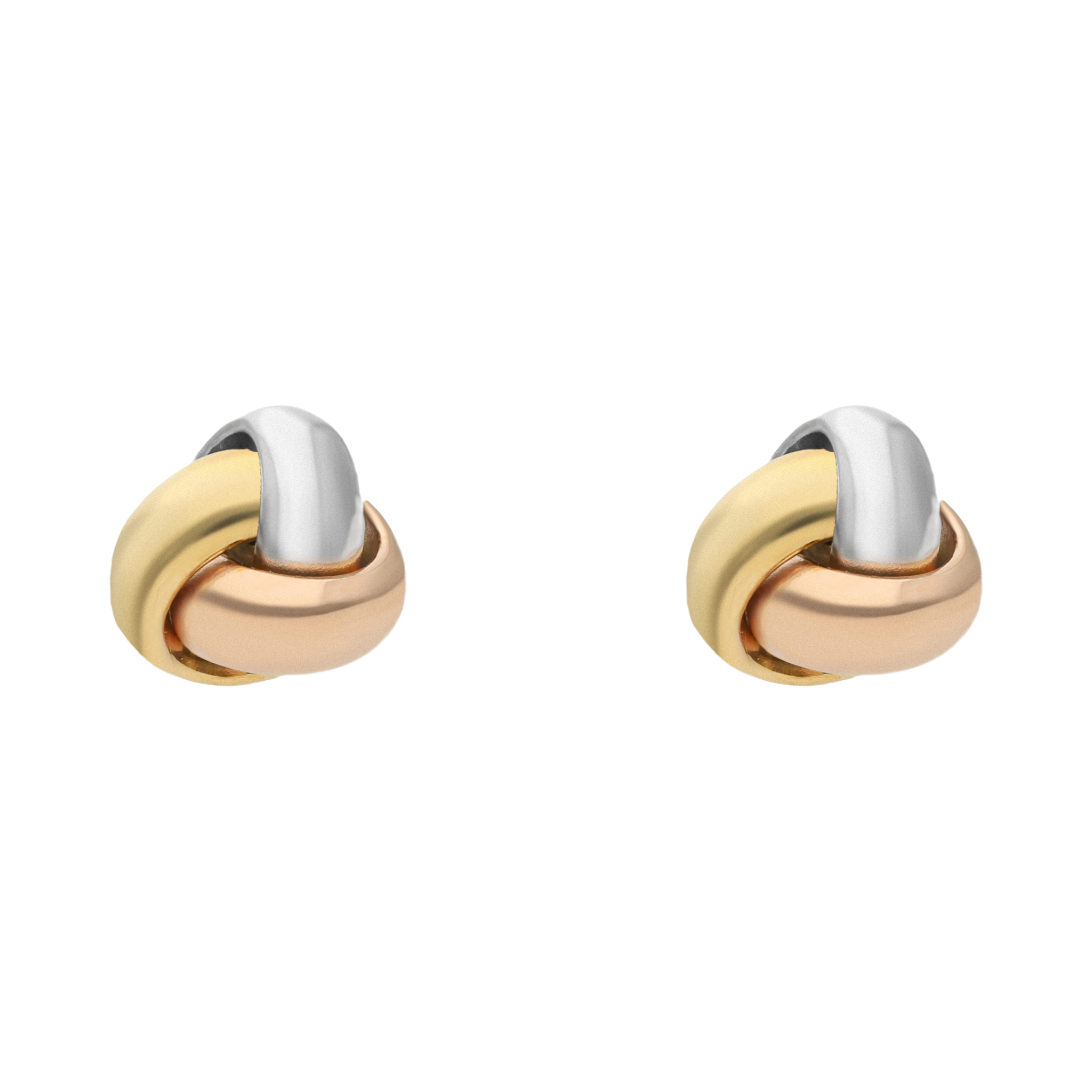 Broquel nudo tricolor 14K