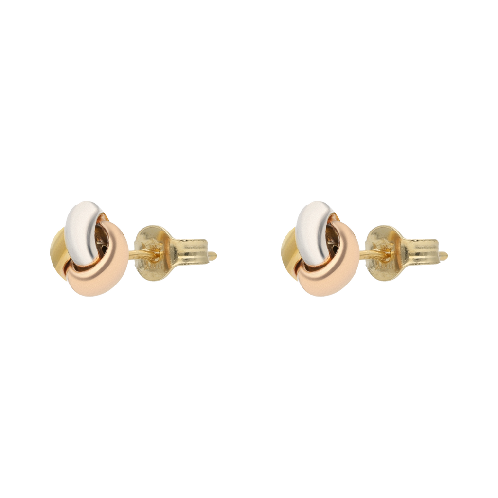 Broquel nudo tricolor 14K