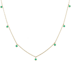 Collar dijes colgantes 14K