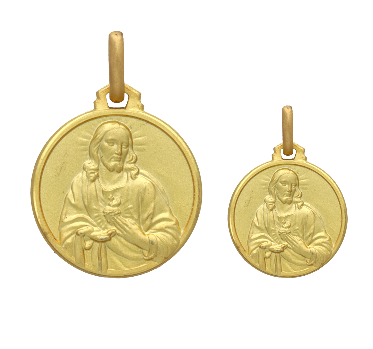 Escapulario Virgen del Carmen oro amarillo 14K