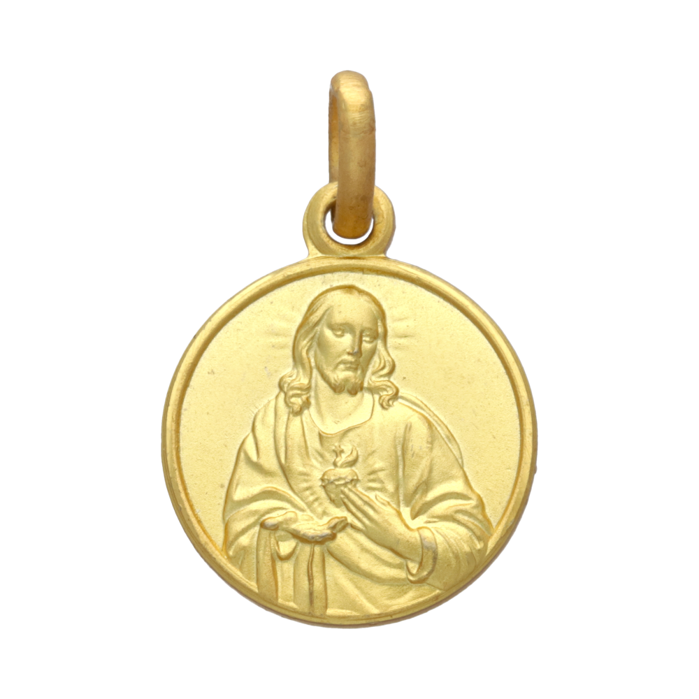 Escapulario Virgen del Carmen oro amarillo 14K