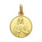 Escapulario Virgen del Carmen oro amarillo 14K