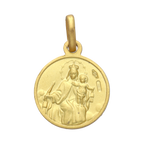 Escapulario Virgen del Carmen oro amarillo 14K
