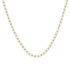 Cadena eslabón semilla oro amarillo 14K