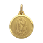Medalla Virgen de Guadalupe oro amarillo 14K