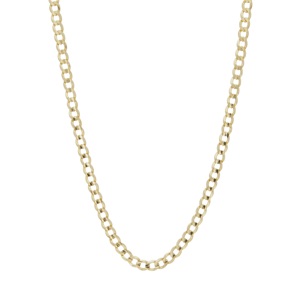 Cadena 3.8mm barbada 10K