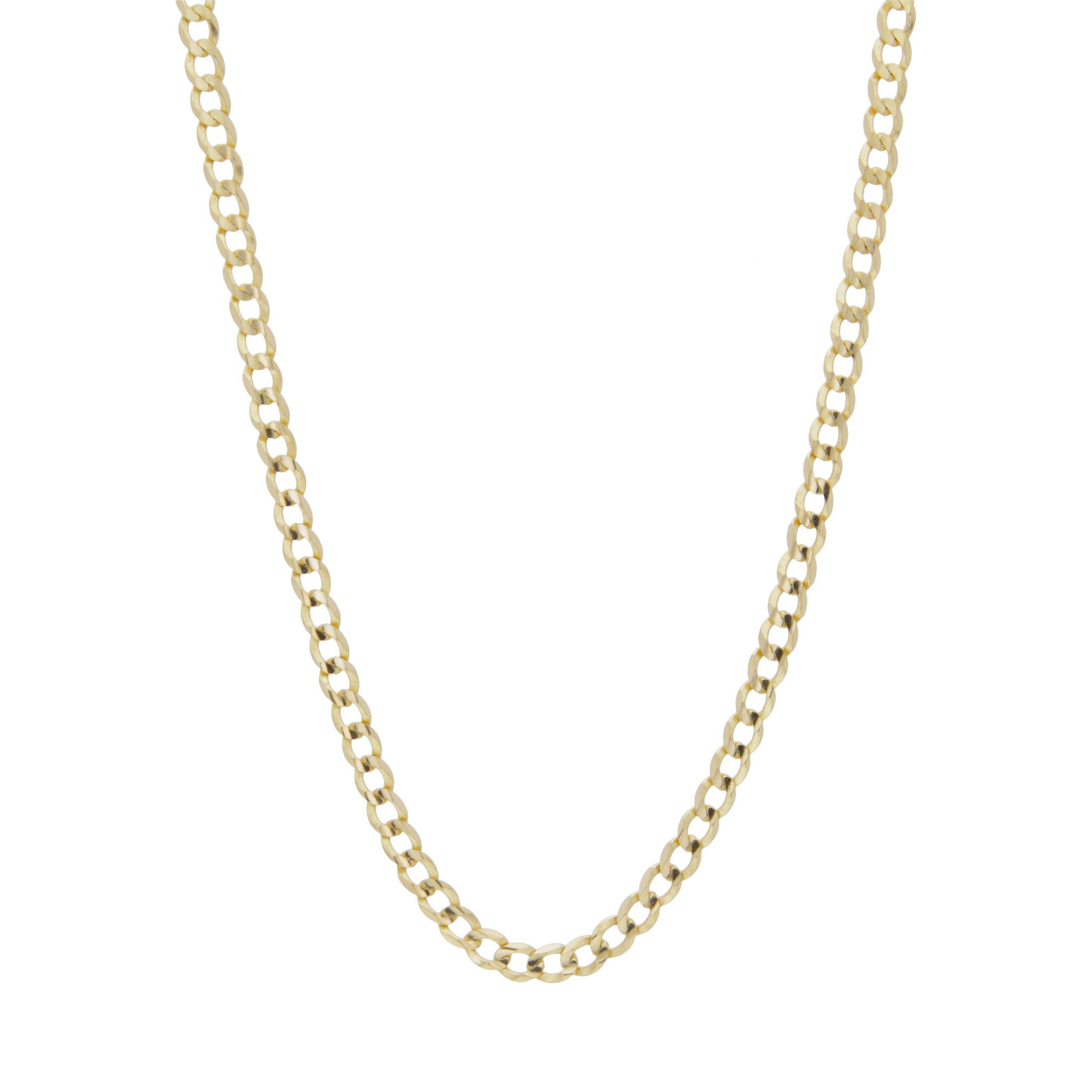 Cadena 3.8mm barbada 10K